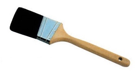 Mango de madera Cepillo de barniz de cerdas finas suaves negras Doble hervido