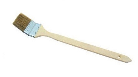 Cepillo de pintura para radiador de 2 pulgadas y 3 pulgadas con mango doblado