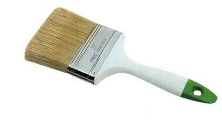 Pintura con pincel blanco de doble hervido, no resbaladizo, manija de plástico lacado