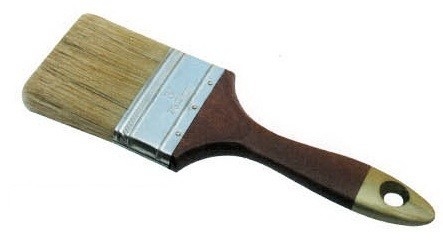Pincel de pintura de cerdas blancas