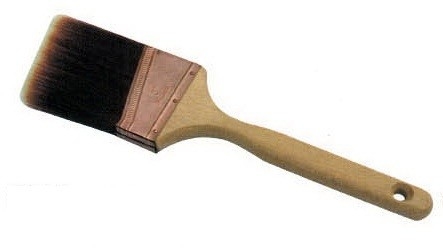 Pincel cónico de cerdas negras con chip PBT y mango de madera natural