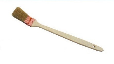 Pincel de radiador curvado de cerdas estrechas blancas 20 mm 25 mm 30 mm