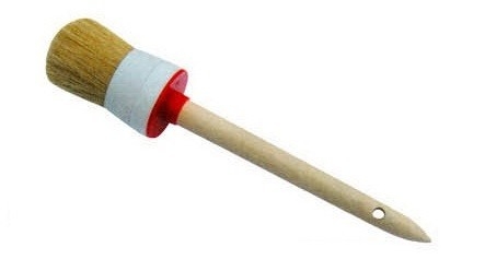 Pinceles de pintura de tiza de cerdas blancas OEM Cepillo de cera para muebles