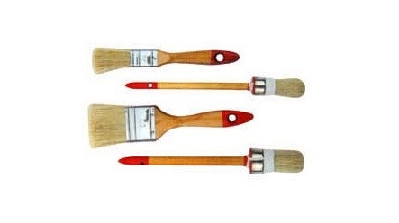 Cepillo de pintura de laca de cepillo de cerdas naturales de 2 pulgadas blanco
