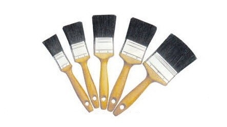 Pincel de cerdas negras naturales doble hervido 60 mm 80 mm