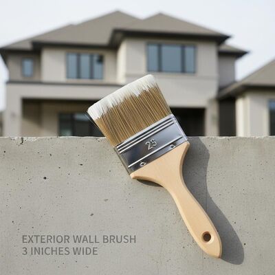 3 pulgadas ancho del pincel pintura de la pared exterior pincel mango de madera ideal para la cobertura suave en superficies grandes y paredes exteriores